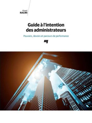 cover image of Guide à l'intention des administrateurs